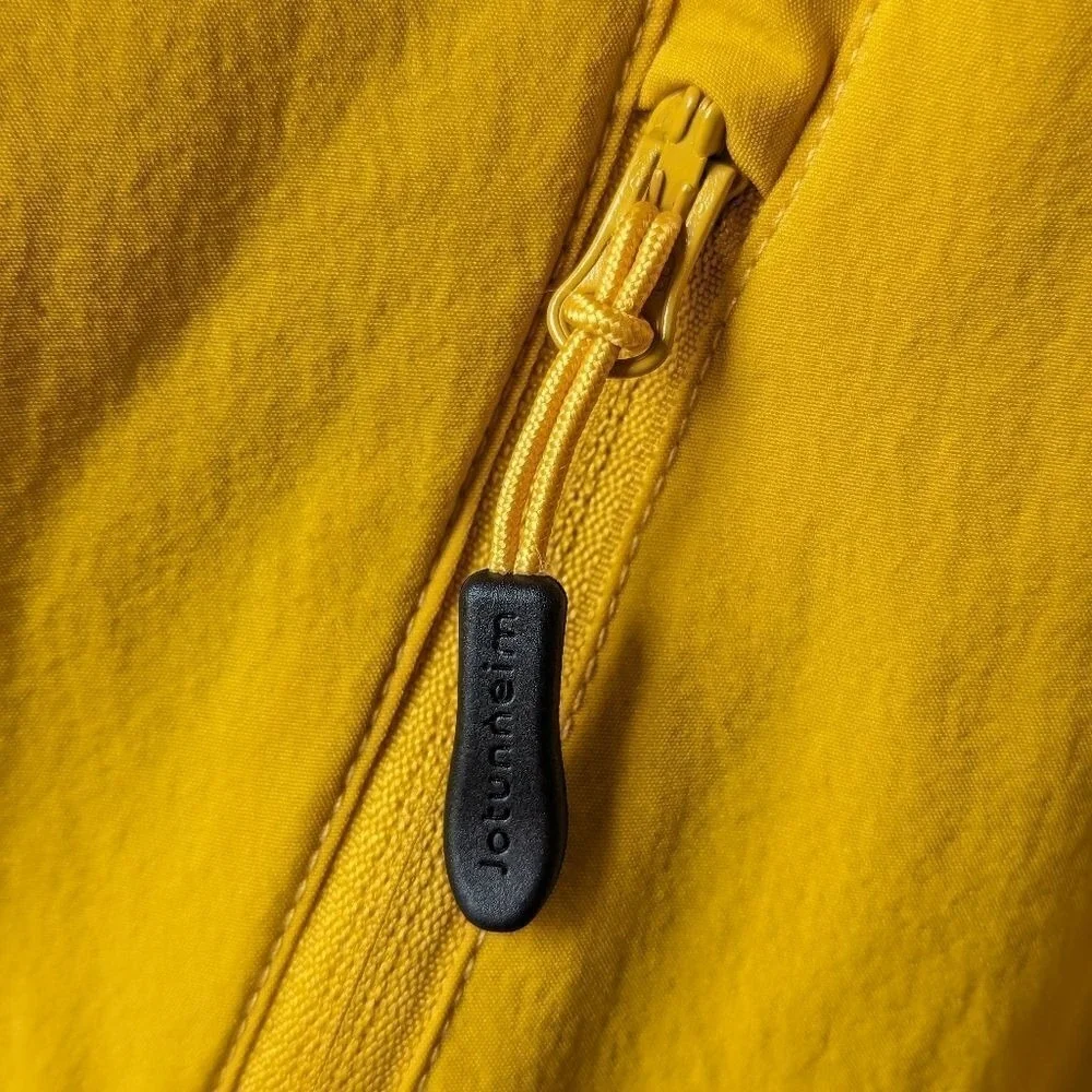 Jotunheim Norway Packable Yellow Hooded Windbreaker Jacket Women's Sz L